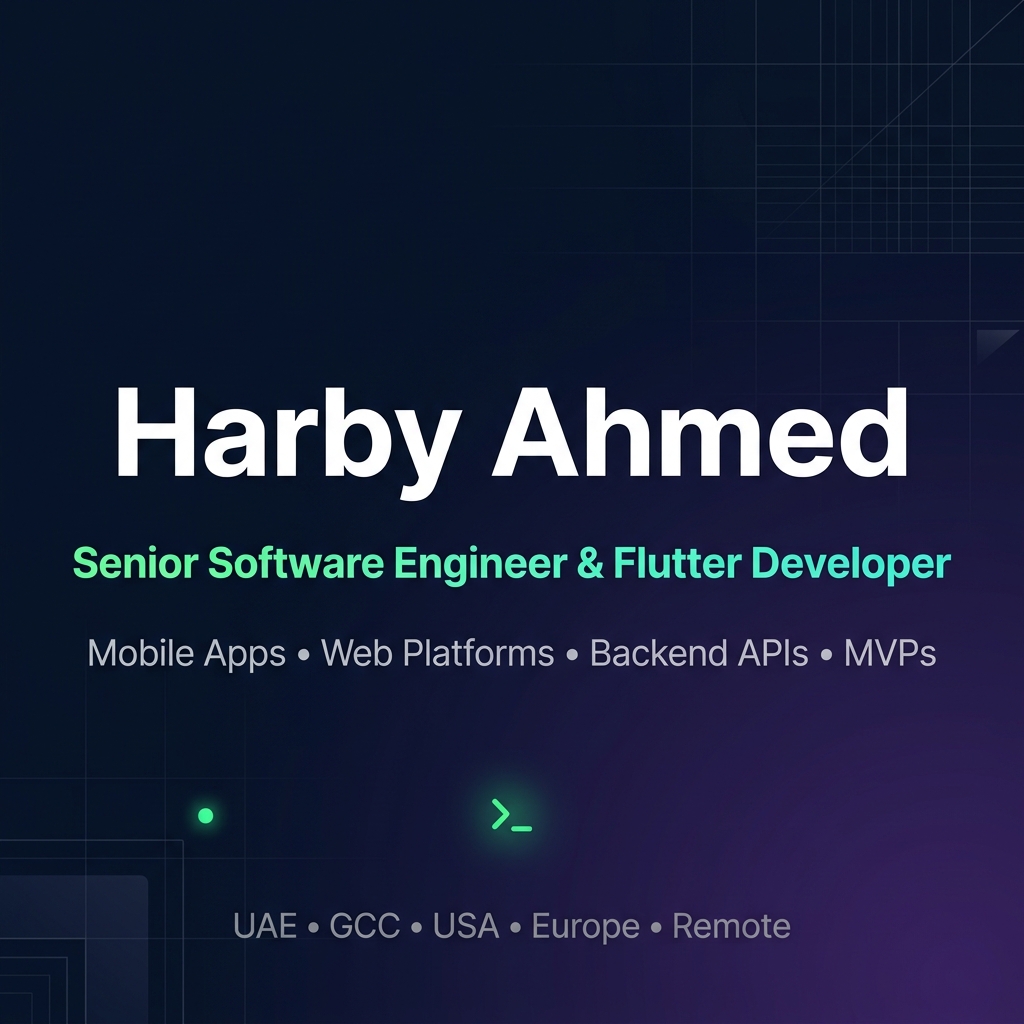 Harby Ahmed | Senior Software Engineer & Flutter Developer — Mobile ...